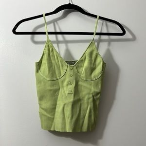 Green button tank top. New with tags! Size medium from Zara